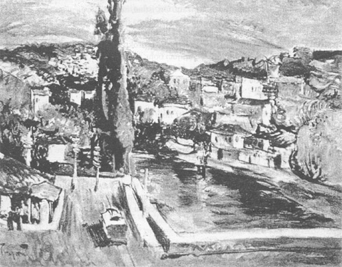 Jovan Bijelić: Sarajevo, ulje, 1932.