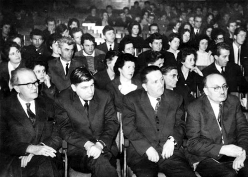 S lijeva: Gustav Krklec, Ahmet Hromadžić, Safet Burina i Šukrija Pandžo